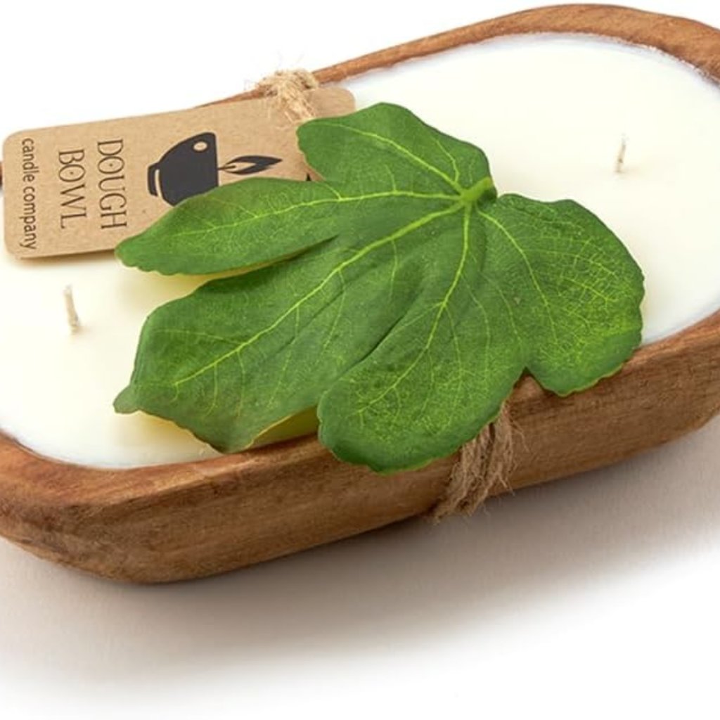Dough Bowl Candle Co. Mediterranean Fig Soy Candle - 3 Wick Rustic Farmhouse Cof